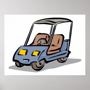 Golf Cart Fun Sports Vehicle Poster