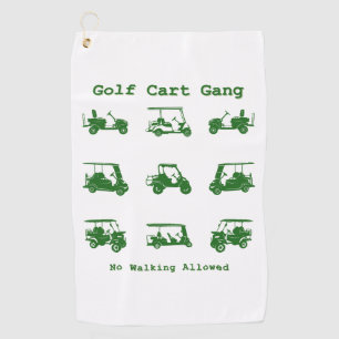 Golf Cart Gang Funny Golf Lover Gift Golf Towel