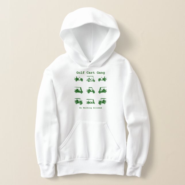 Golf Cart Gang Funny Golf Lover Gift Hoodie (Laydown)