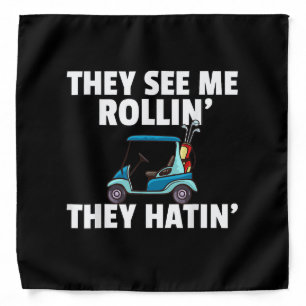 Golf Cart Gift Golfing Golfer Funny Men Bandana