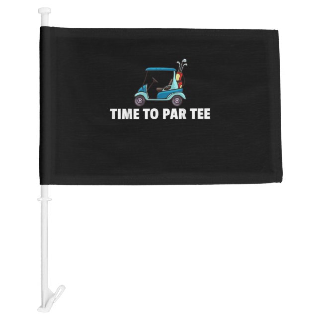 Golf Cart Gift Golfing Golfer Funny Men Car Flag (Front)