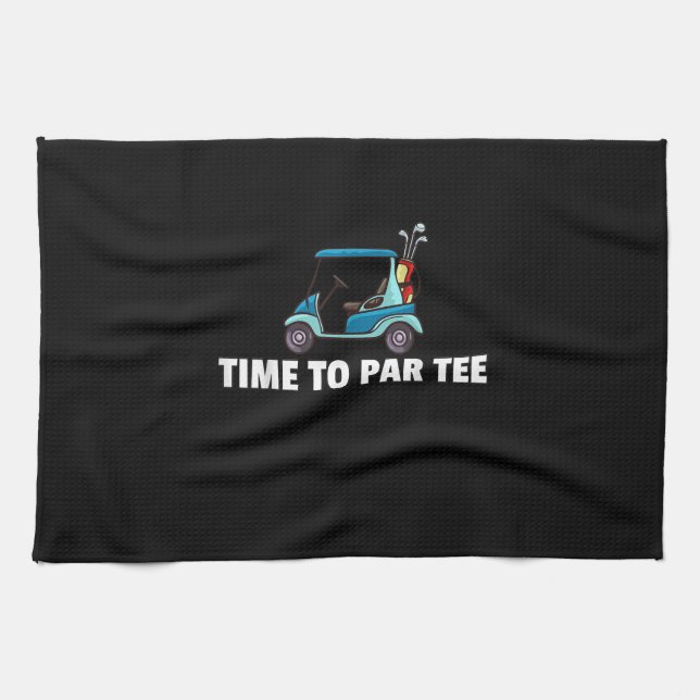 Golf Cart Gift Golfing Golfer Funny Men Kitchen Towel (Horizontal)