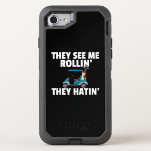 Golf Cart Gift Golfing Golfer Funny Men OtterBox Defender iPhone SE/8/7 Case