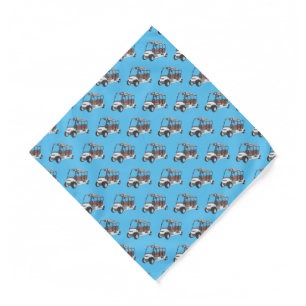 Golf cart / golf buggy cartoon illustration bandana