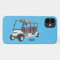 Golf cart / golf buggy cartoon illustration