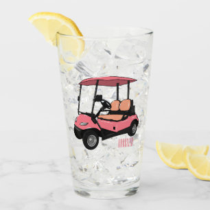 Golf cart / golf buggy cartoon illustration glass