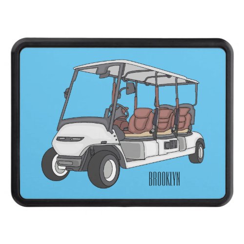 Golf cart  golf buggy cartoon illustration hitch cover