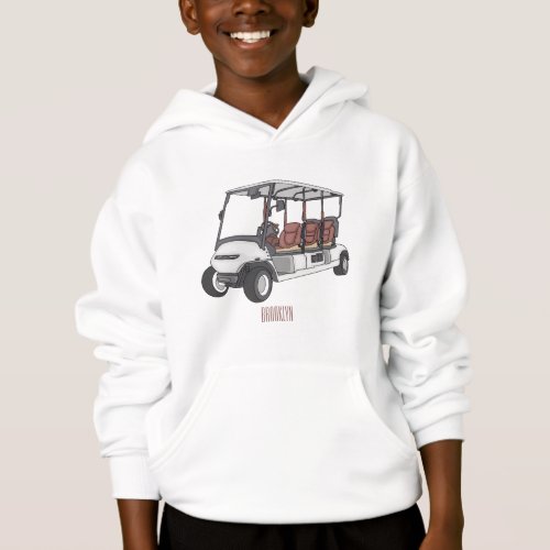Golf cart  golf buggy cartoon illustration  hoodie