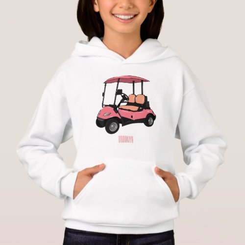 Golf cart  golf buggy cartoon illustration hoodie