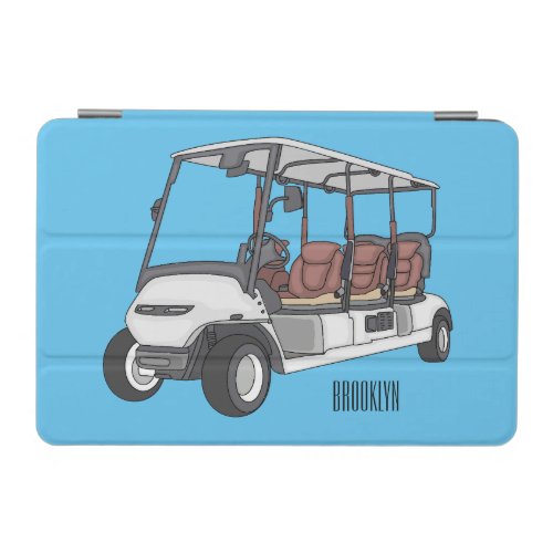 Golf cart  golf buggy cartoon illustration iPad mini cover