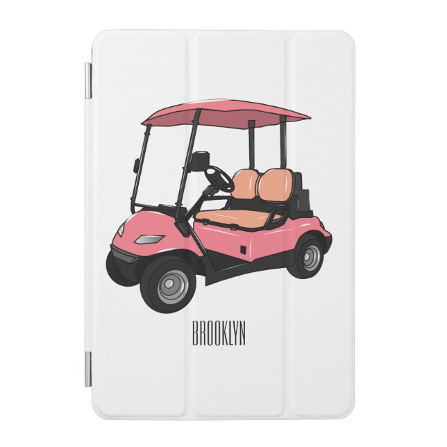 Golf cart / golf buggy cartoon illustration iPad mini cover (Front)