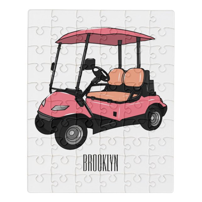 Golf cart / golf buggy cartoon illustration jigsaw puzzle (Puzzle Vertical)