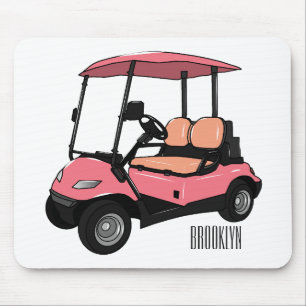 Golf cart / golf buggy cartoon illustration mouse pad