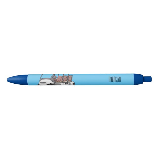 Golf cart / golf buggy cartoon illustration pen (Front)