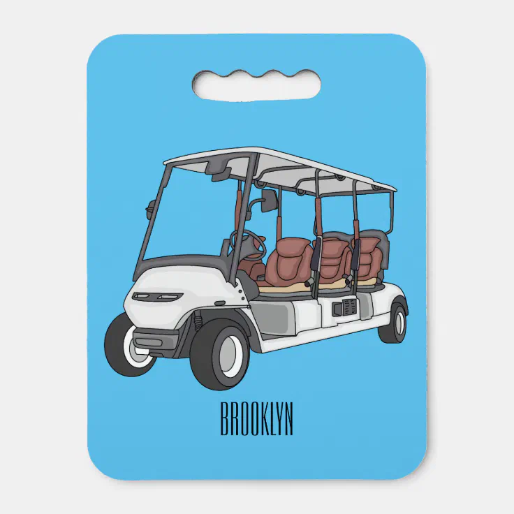 Golf cart / golf buggy cartoon illustration seat cushion | Zazzle Golf cart / golf buggy cartoon illustration seat cushion | Zazzle