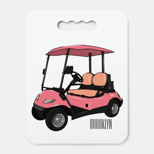 Golf cart  golf buggy cartoon illustration seat cushion