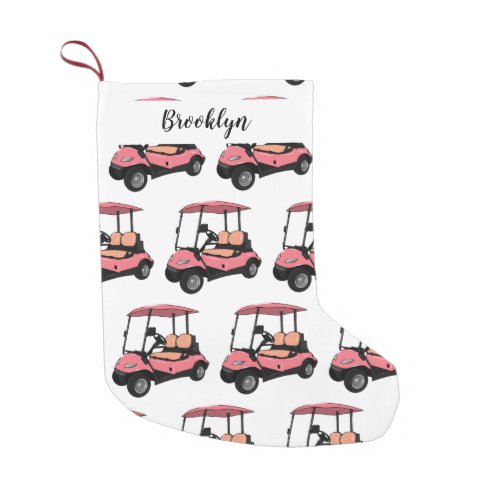Golf cart  golf buggy cartoon illustration small christmas stocking