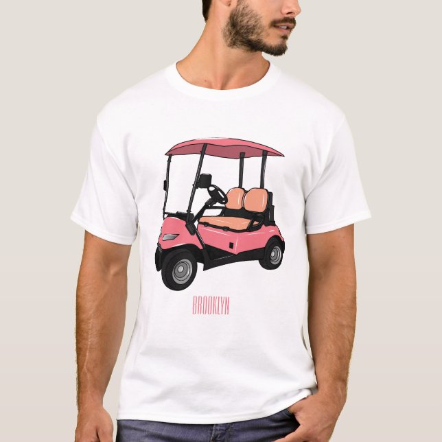 Golf cart / golf buggy cartoon illustration T-Shirt (Front)