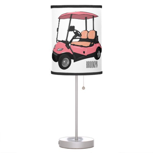 Golf cart  golf buggy cartoon illustration table lamp