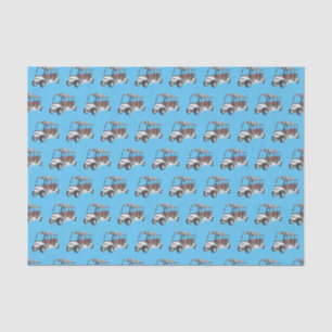 Golf cart / golf buggy cartoon illustration tissue paper