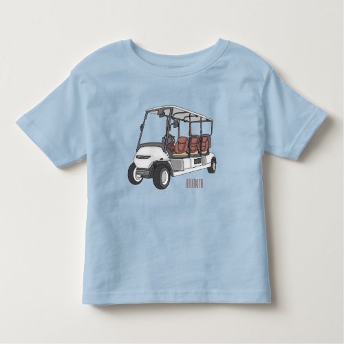 Golf cart  golf buggy cartoon illustration toddler t_shirt