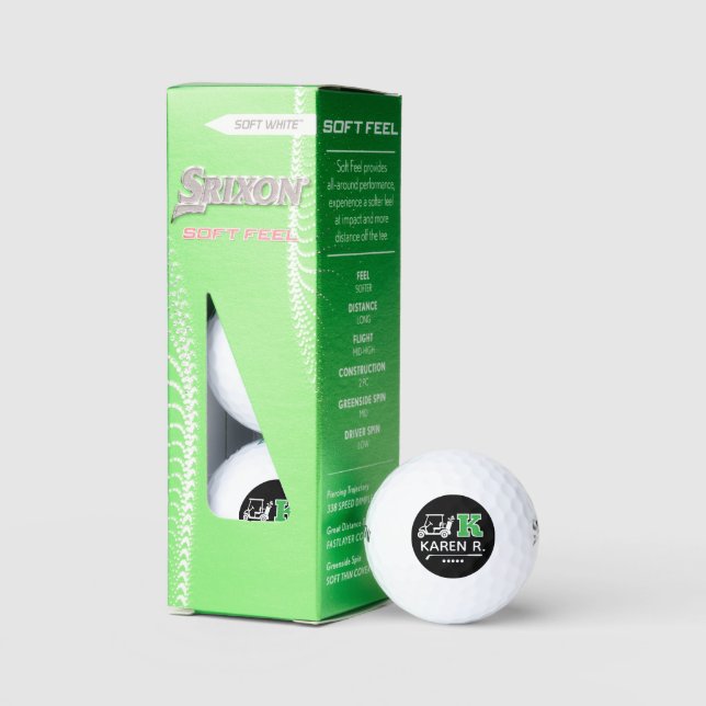 Golf Cart GolfBall - custom K Initial Mark  Balls (Packaging)