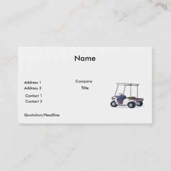 Golf Cart Graphic Business Card by sports_shop at Zazzle