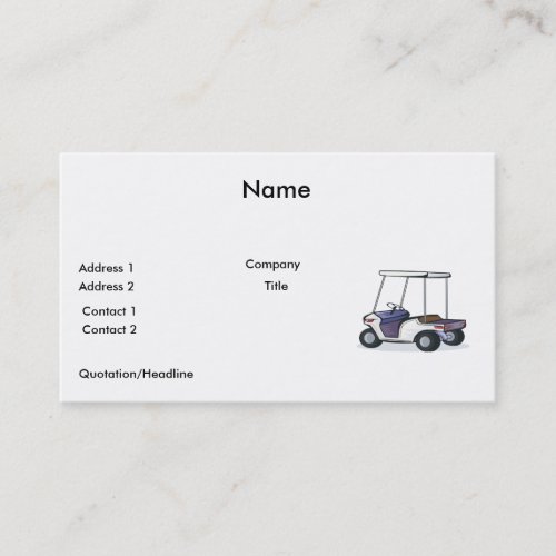 golf cart graphic business card template