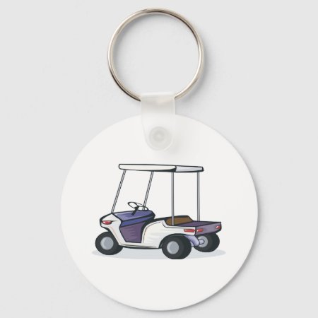 Golf Cart Graphic Keychain