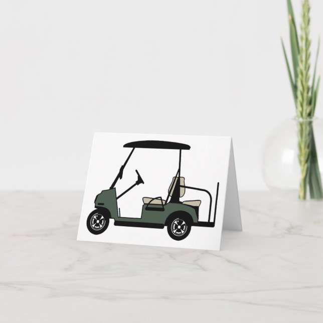 Golf Cart Greeting Card (Front)