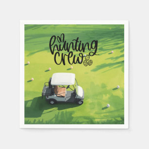Golf cart Hunting Crew for Easter Napkins