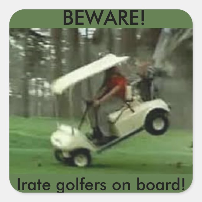 Golf Cart Irate golfers sticker (Front)