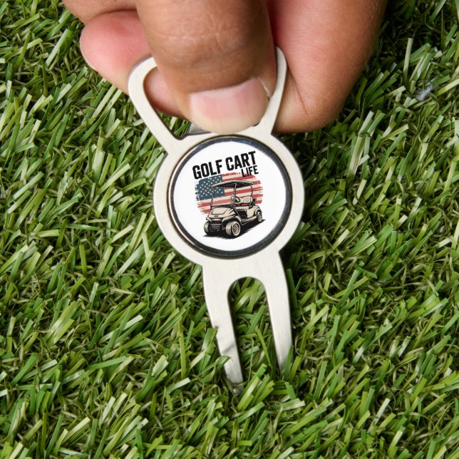 Golf Cart Life Husband Golfing Golfer Lover Divot Tool (Insitu 1)