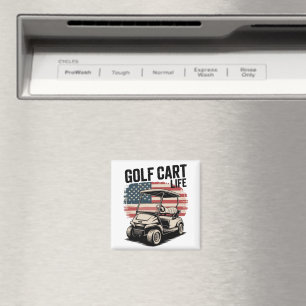 Golf Cart Life Husband Golfing Golfer Lover Magnet