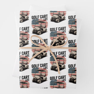 Golf Cart Life Husband Golfing Golfer Lover Wrapping Paper Sheets