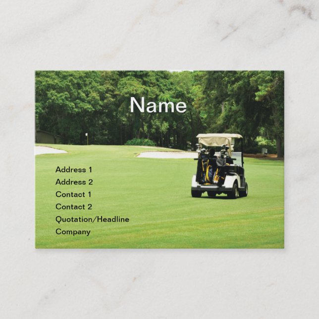 golf cart on a fairway business card (Front)