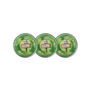 Golf cart on green ball marker