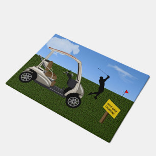 Golf Cart on the Fairway Doormat