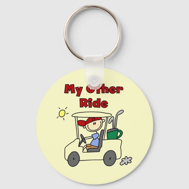 Golf Cart Other Ride Tshirts and Gifts Keychain (Front)