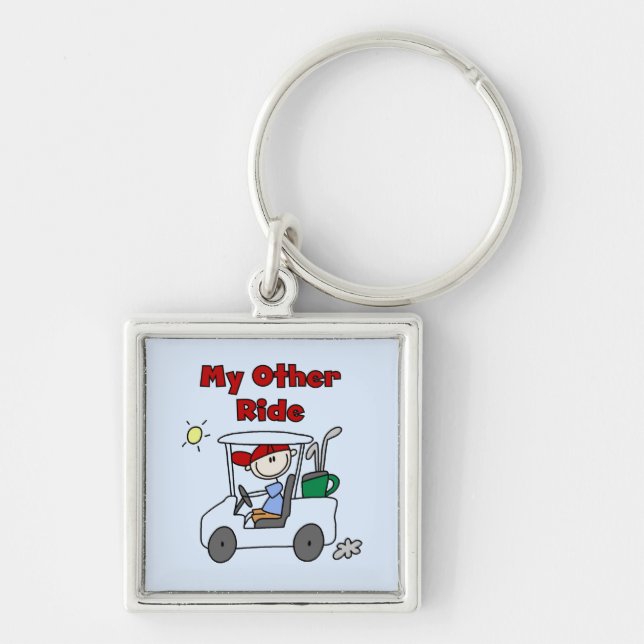 Golf Cart Other Ride Tshirts and Gifts Keychain (Front)