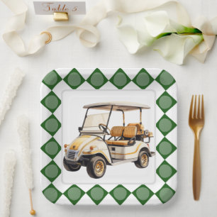Golf cart paper plates
