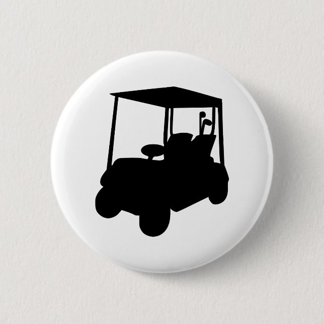 Golf Cart Pinback Button (Front)