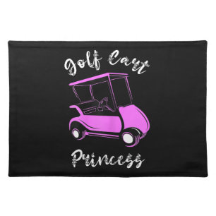 Golf Cart Princess Golf Cart Golfer Girls Cloth Placemat