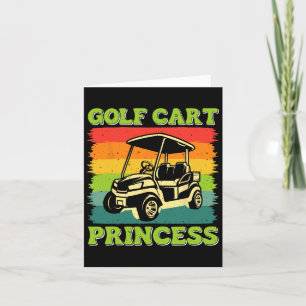 Golf Cart Princess Golf Sports Player Lover Golfer Card