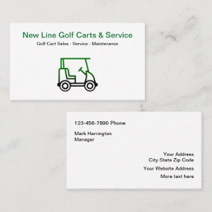 Golf Cart Sales And Service Business Card