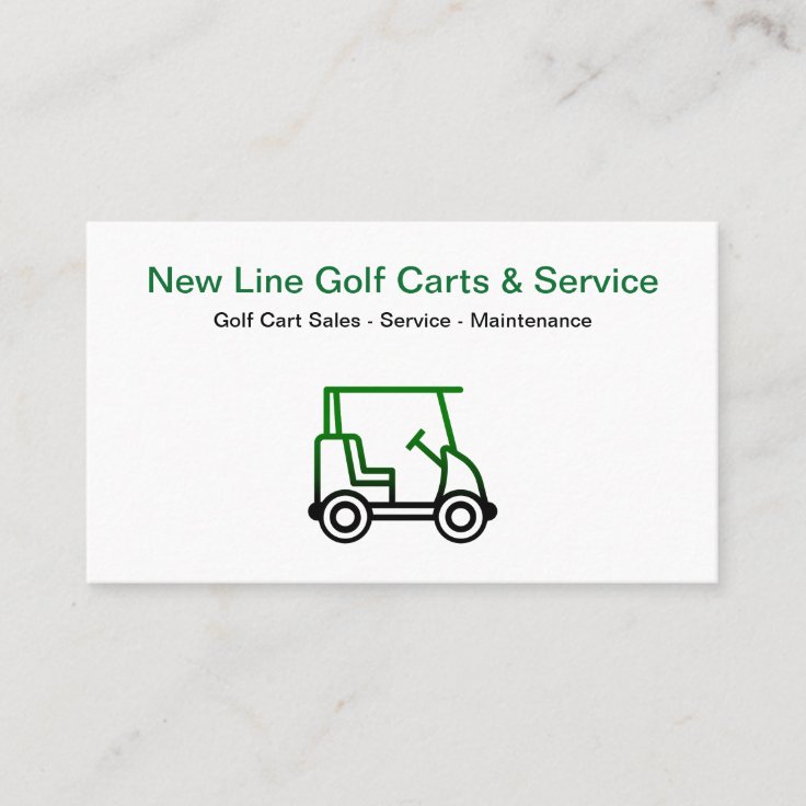 Golf Cart Sales And Service Business Card Zazzle