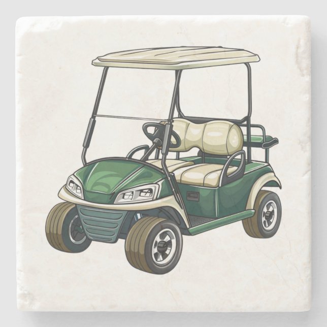 Golf Cart Stone Coaster (Front)