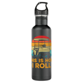 Golf Cart Tee Funny Golfers This Is How I Roll Stainless Steel Water Bottle