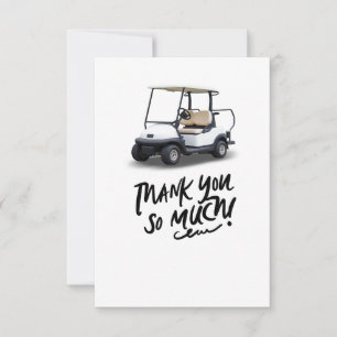 Golf cart thank you card for golfer