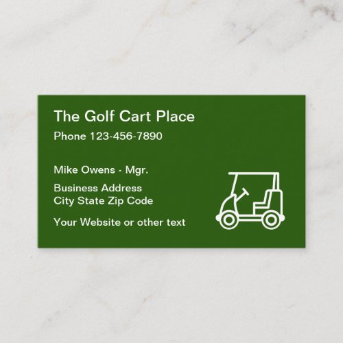 Golf Cart Theme Business Card